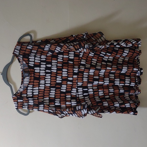Alfani Womens Sienna Marks Printed Cold-Shoulder Blouse Top - Picture 1 of 5